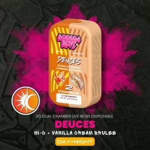 Deuces Hi-C and Vanilla Crème Brûlée Live Resin Vape 2g