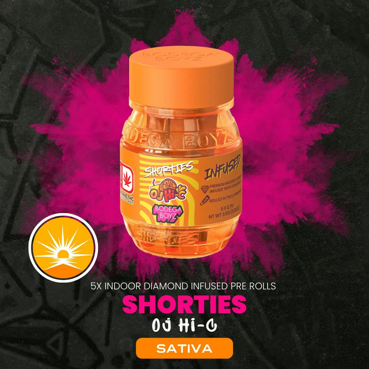 OJ Hi-C Infused Shorties Prerolls Bodega Boyz (Hybrid)